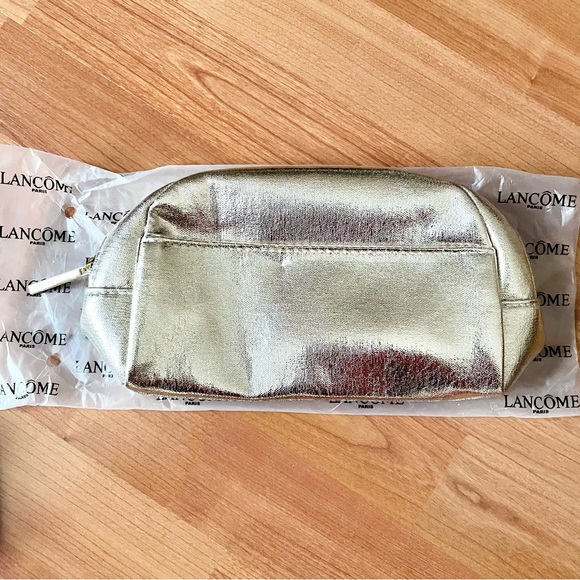 Lancome Handbags - NIB Lancôme Gold Cosmetic Bag
